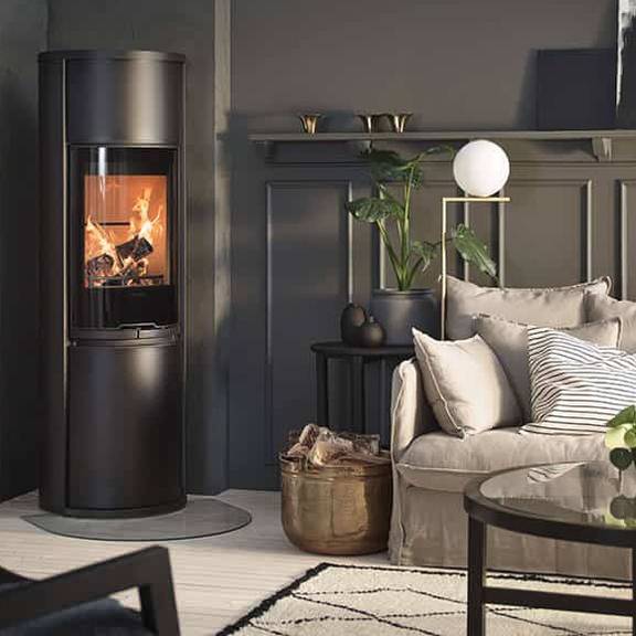 Poêle à bois County 5W Wide 5kW Noir (avec grille et cendrier