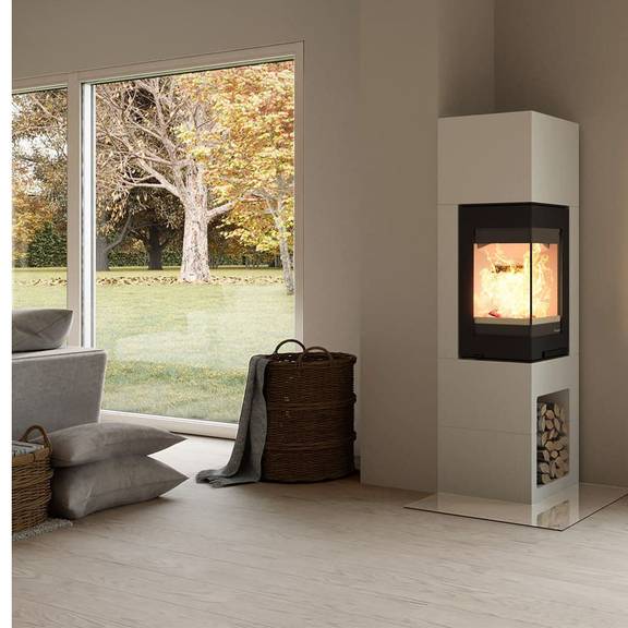 Poêle à bois County 5W Wide 5kW Noir (avec grille et cendrier