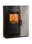 Poêle mixte Aduo par Animo  avec une belle flamme.