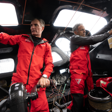 Jérémie Beyou et Franck Cammas à bord de l'IMOCA CHaral Sailing Team