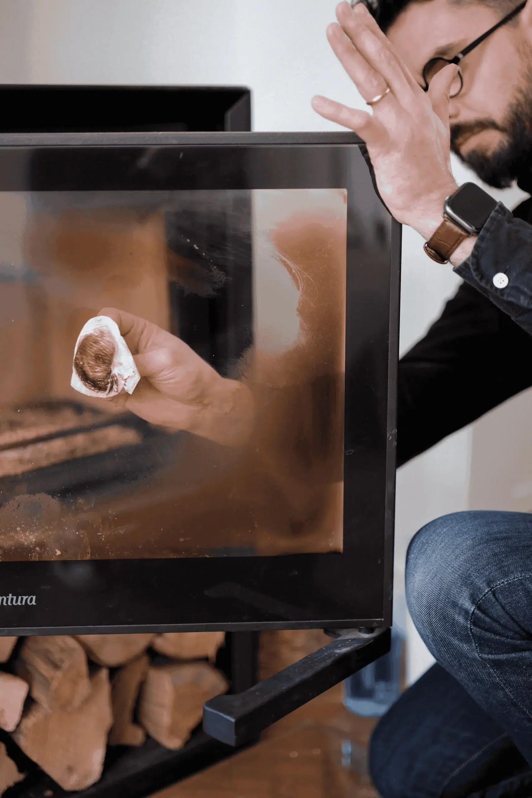 nettoyage vitre poêle